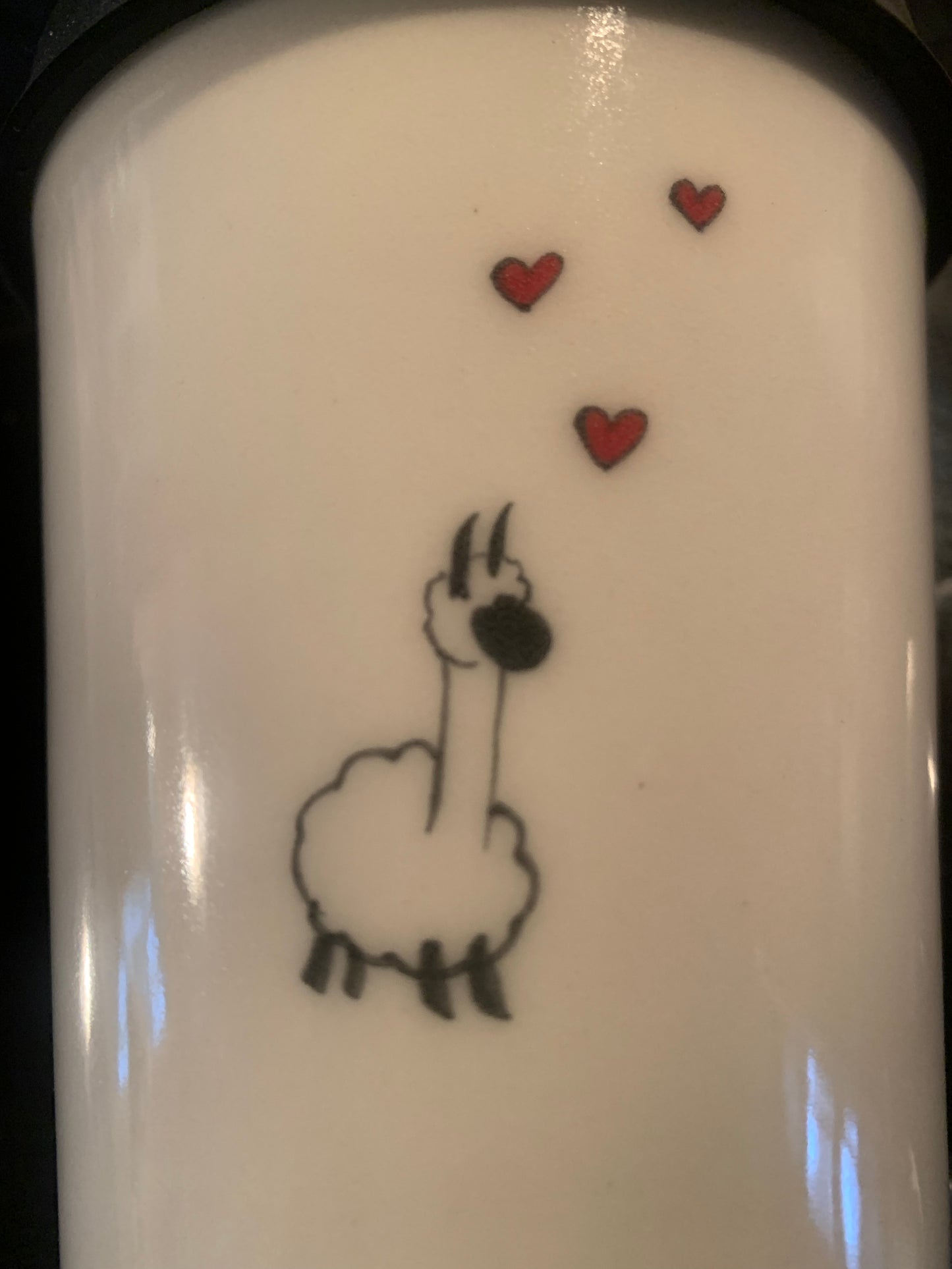 Alpaca Love Ceramic Pint Mug w/ Lid