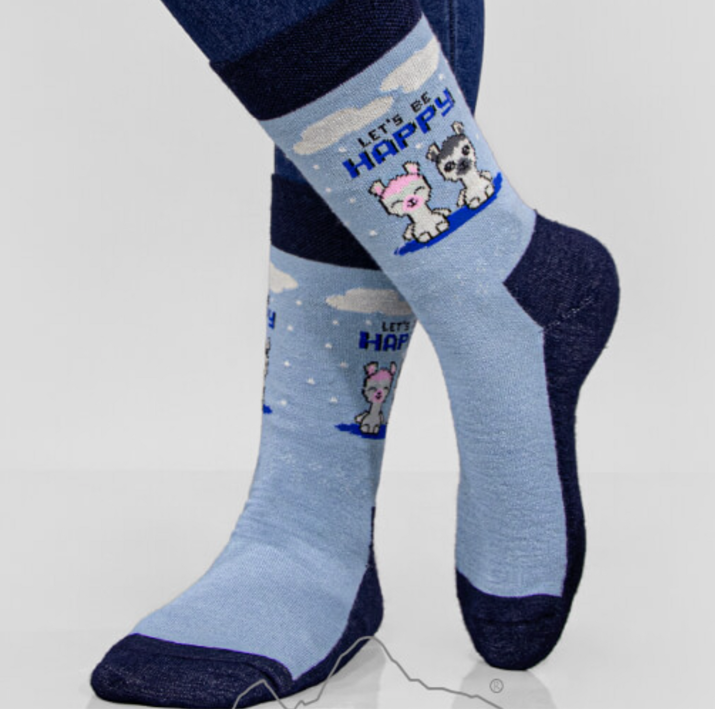 "Let's Be Happy" Alpaca Socks