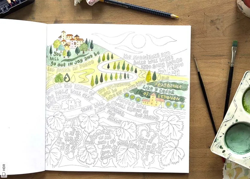 Bright and Beautiful Coloring Book