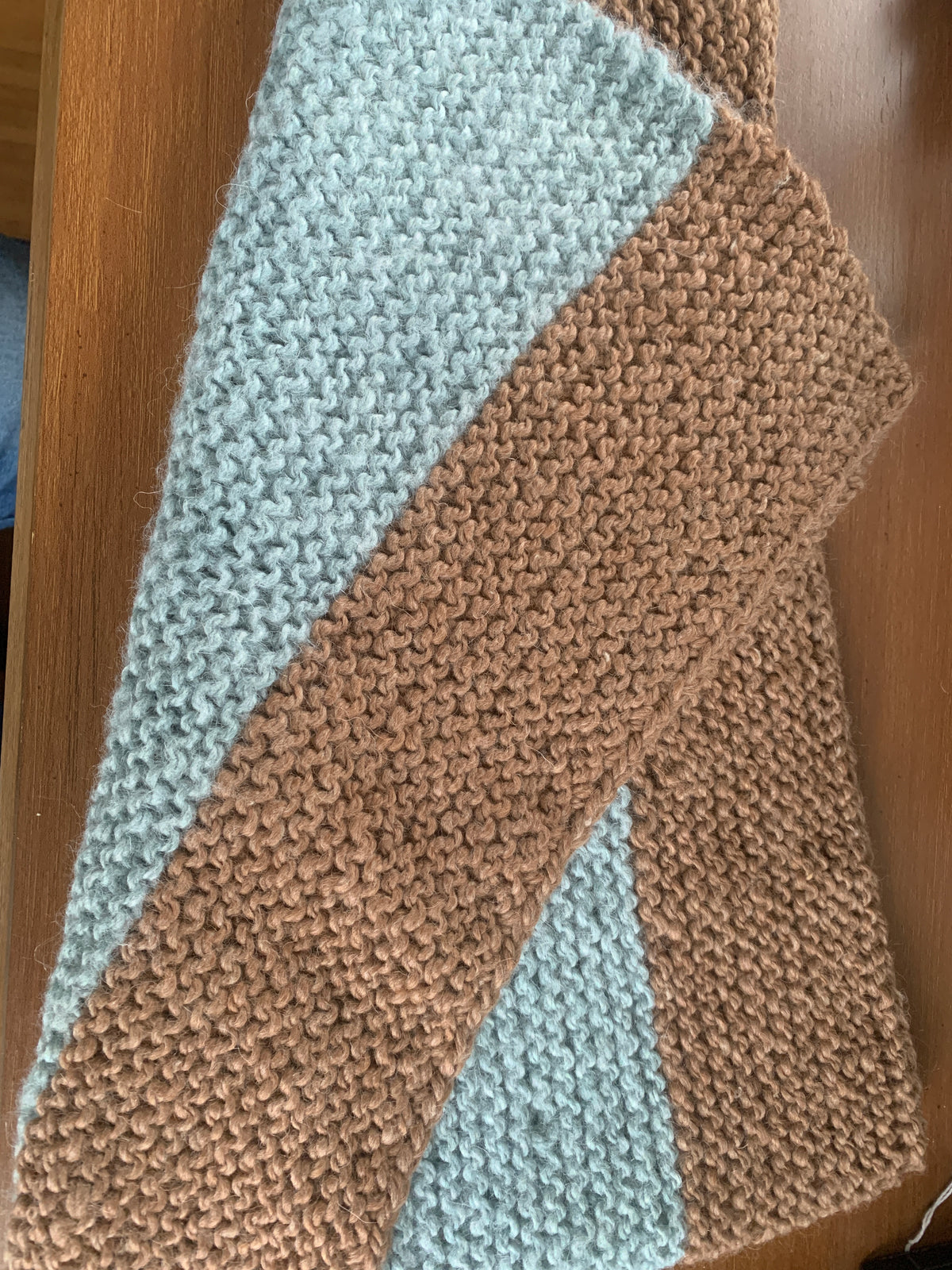 Hand Knit Alpaca Blend Lap Throw
