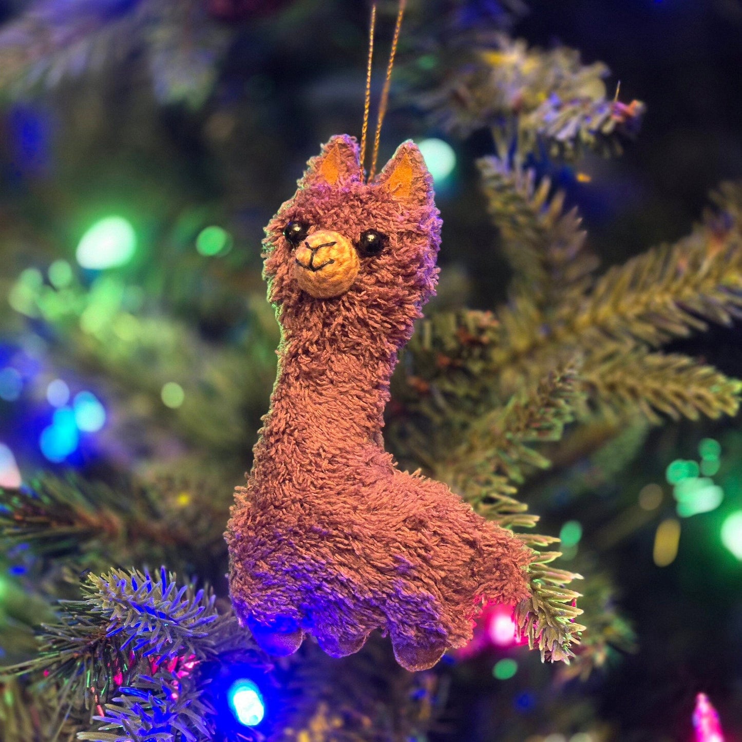 Alpaca Puff Plush Ornament