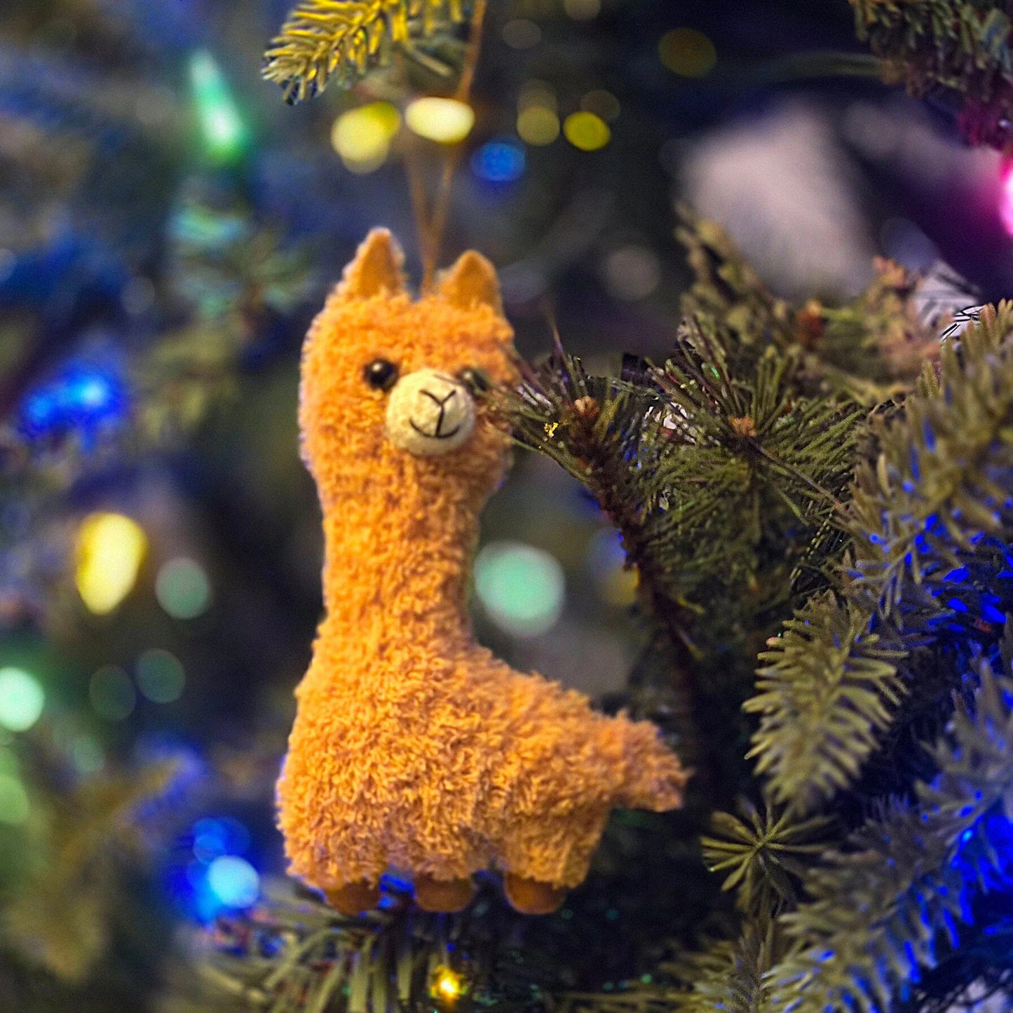 Alpaca Puff Plush Ornament
