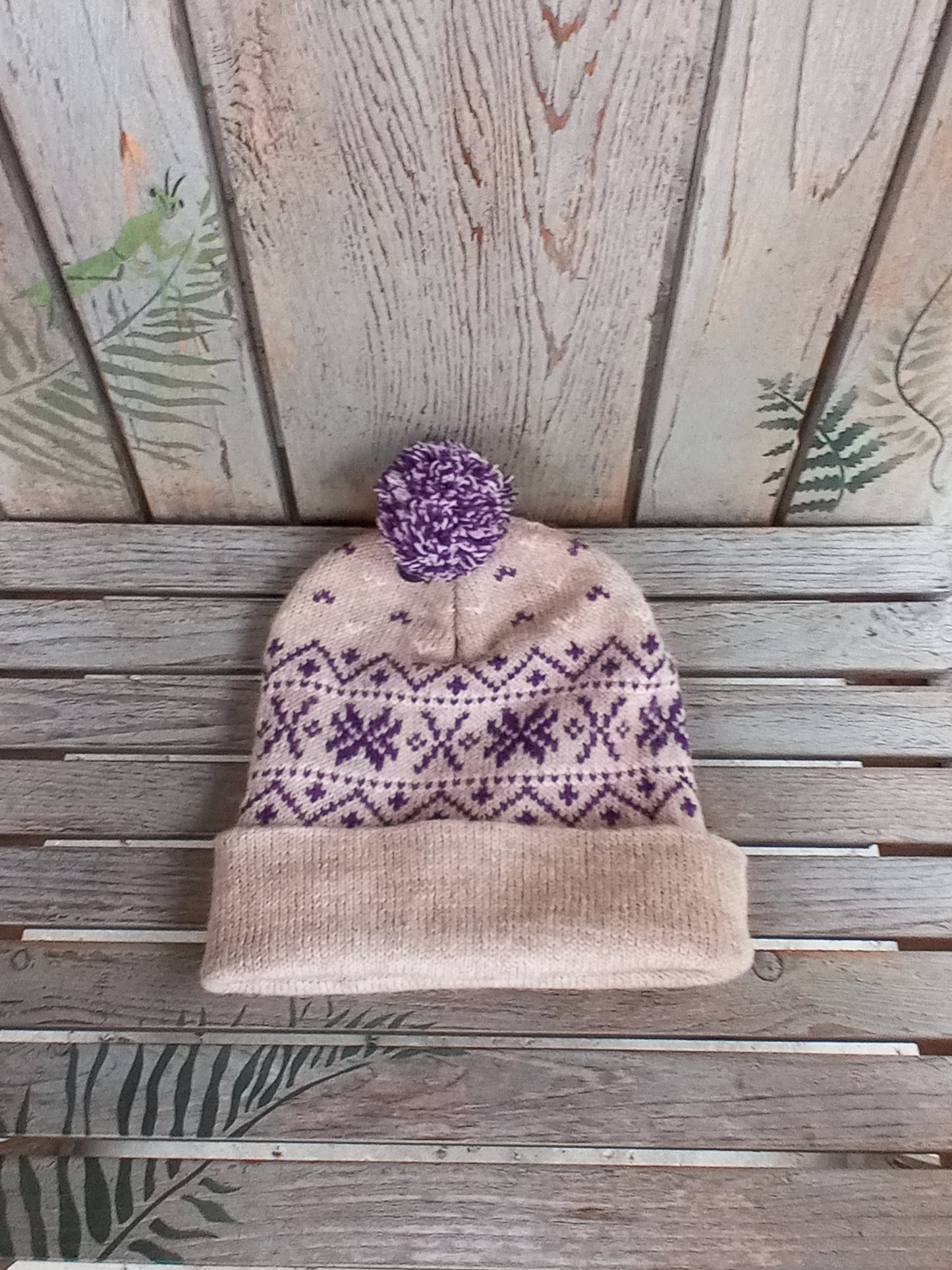 Snowflake Pom-Pom Hat