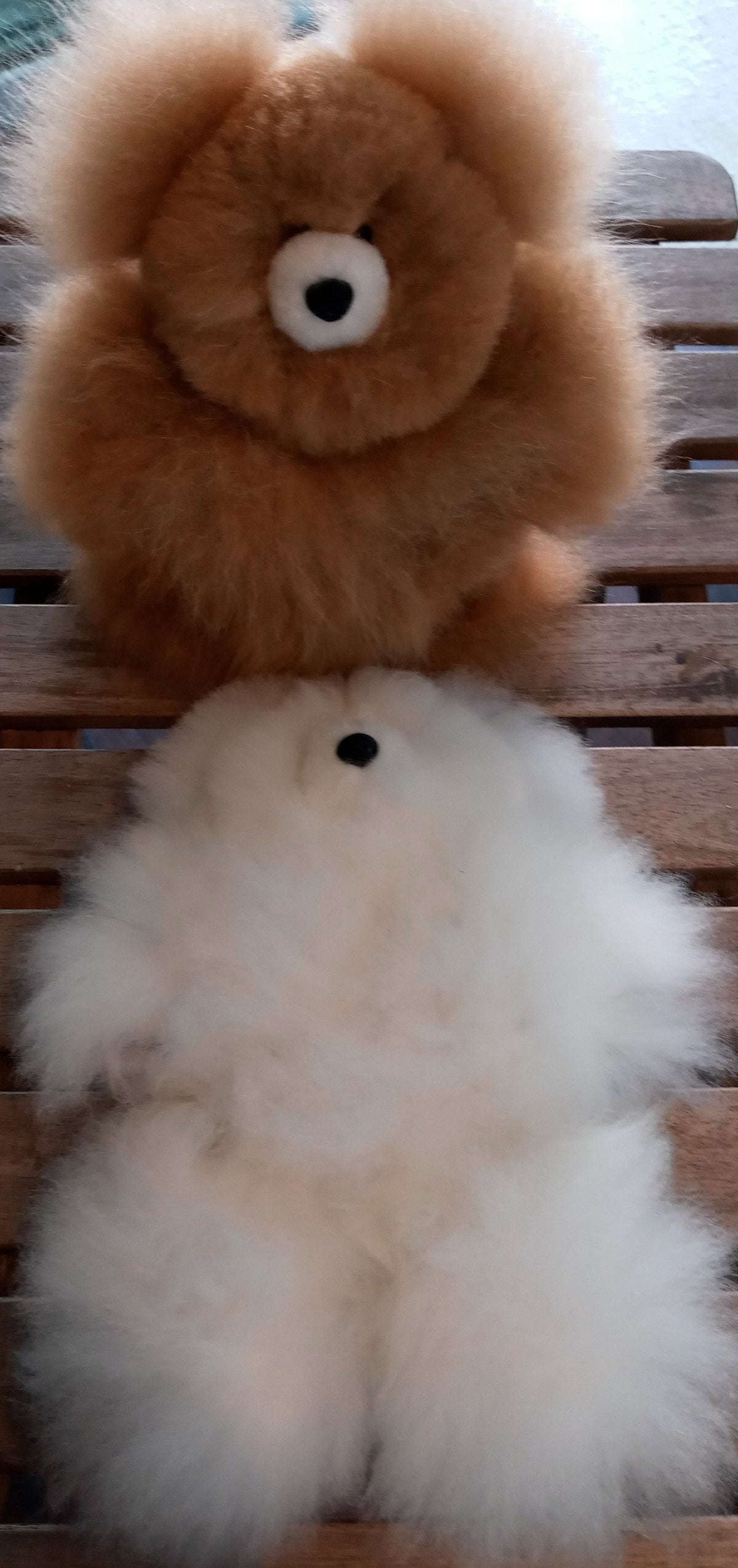 8" Stuffed Bears with Alpaca "Fur"