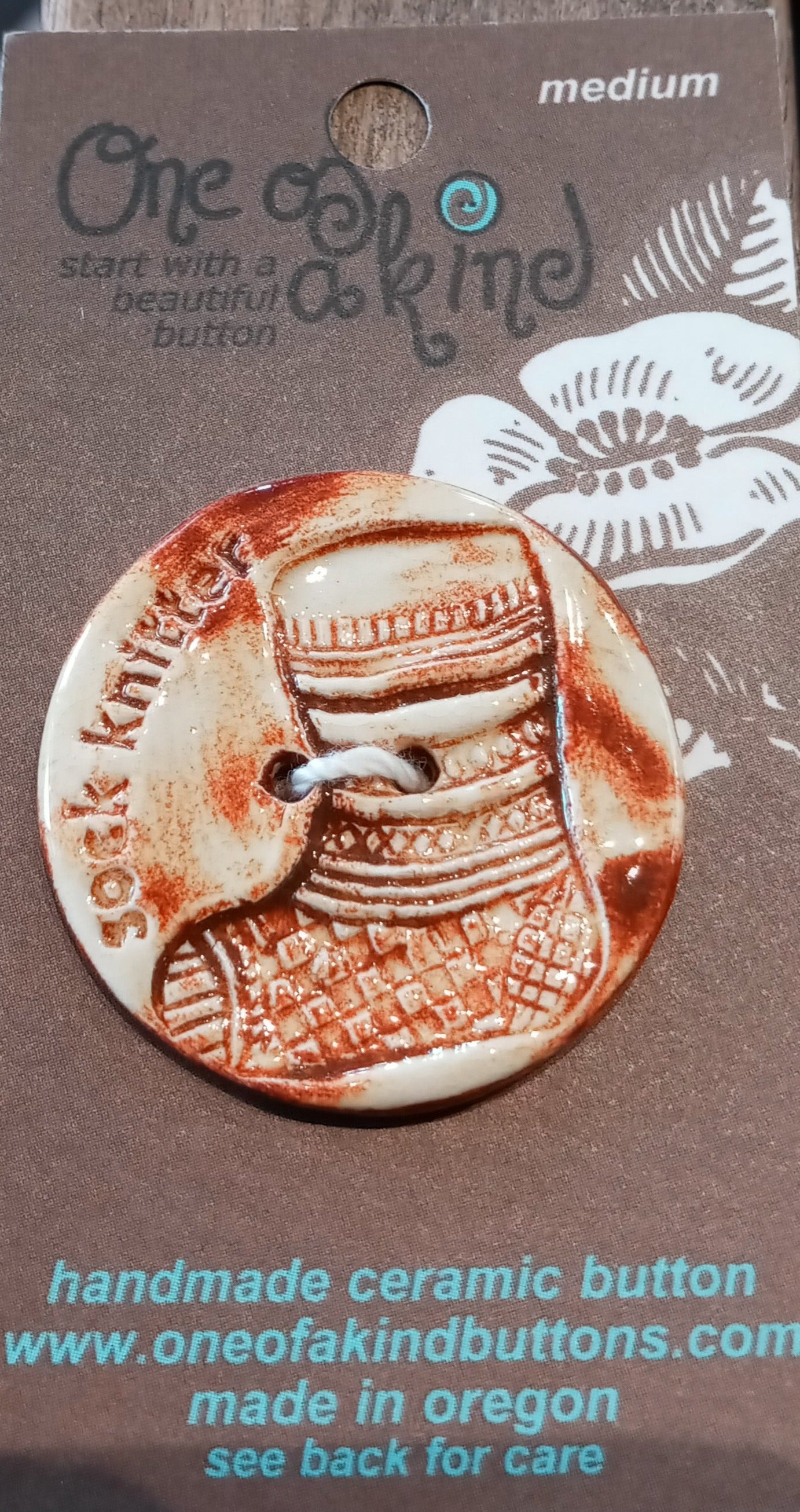 One of a Kind Ceramic Pin/Button