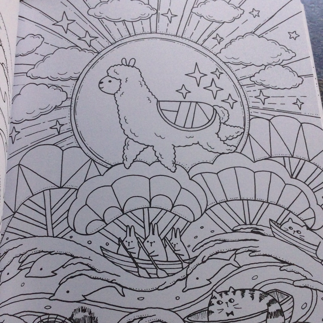 A Million Llamas color book