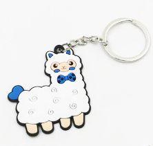 Happy Alpaca Face Keychain