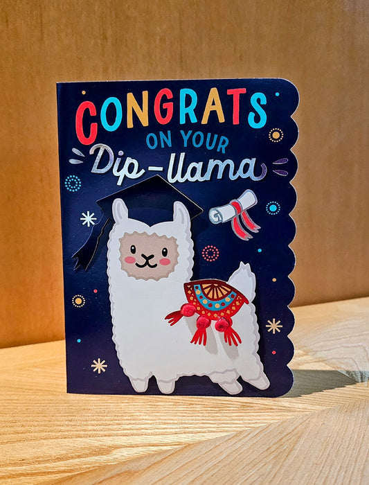 "Congrats on your Dip-llama" Greeting Card