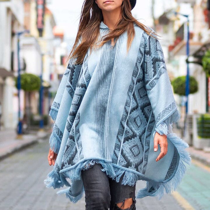 Andean Blue Women's Poncho