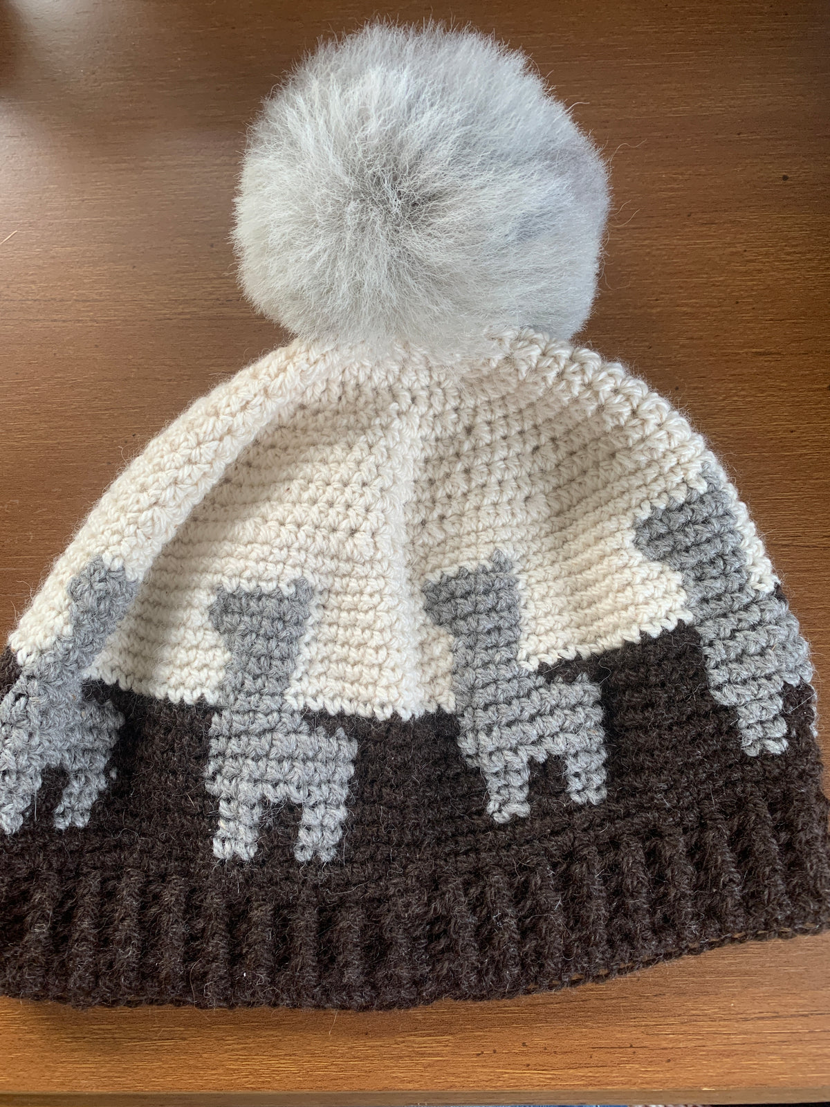 Alpaca Figures Hat (Hand Crocheted)