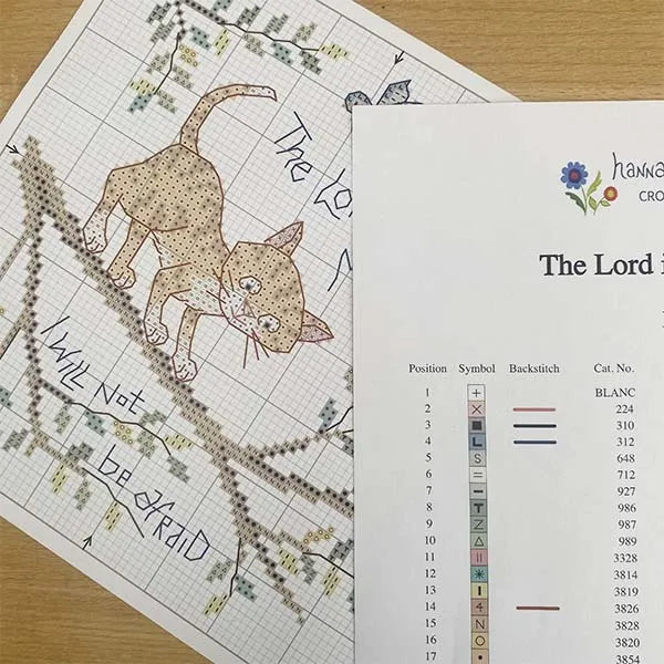 The Lord is My Helper Cross Stitch Pattern