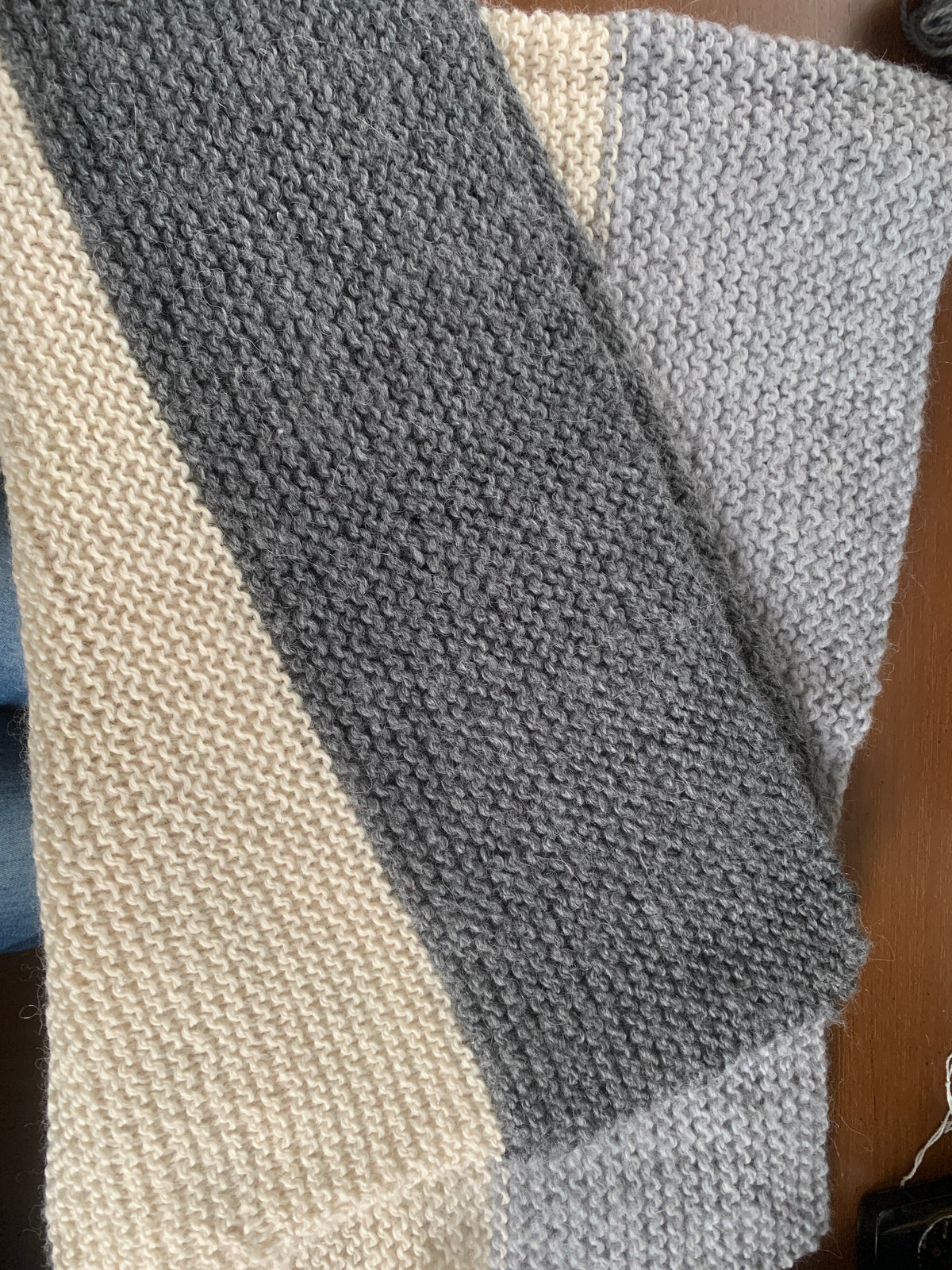 Hand Knit Alpaca Blend Lap Throw