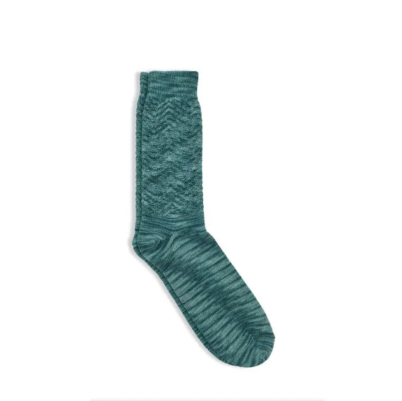 Stella Teal Hand-Painted Socks