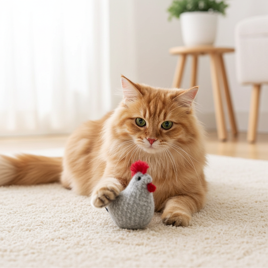 Alpaca Crinkle Chicken Cat Toy