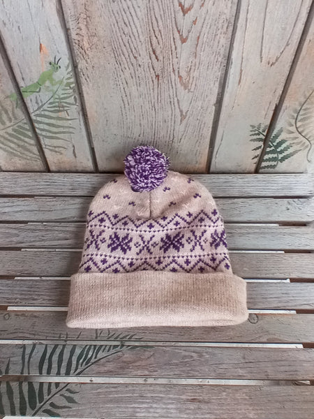 Snowflake Pom-Pom Hat