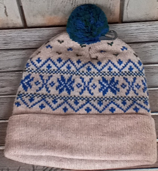 Snowflake Pom-Pom Hat