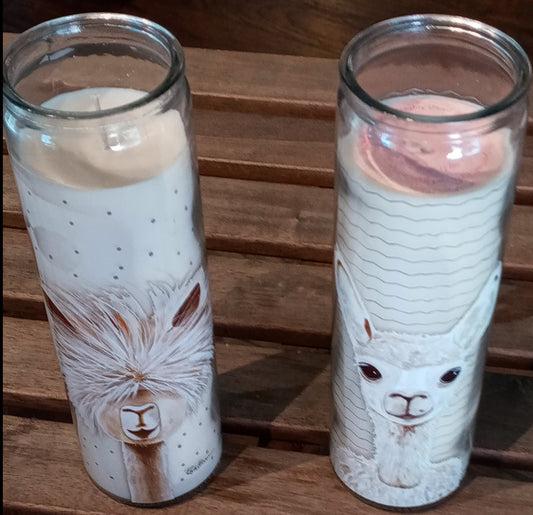 Tall Alpaca Cathedral Candle