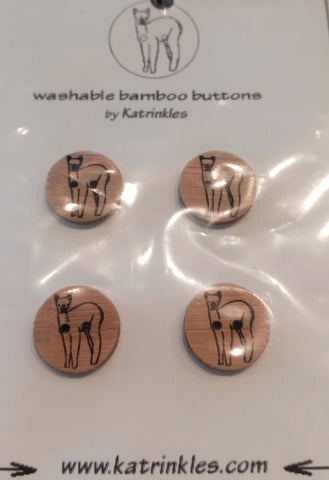 Alpaca Bamboo Buttons