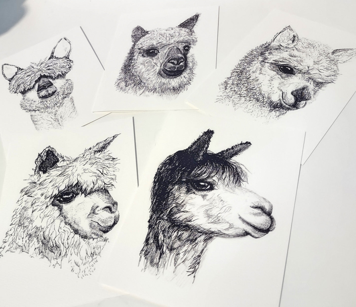 Hand Inked Cards (Set of 5 or Singles)