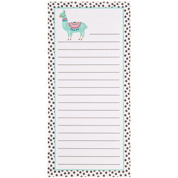 Lined Magnetic Notepad with Llama