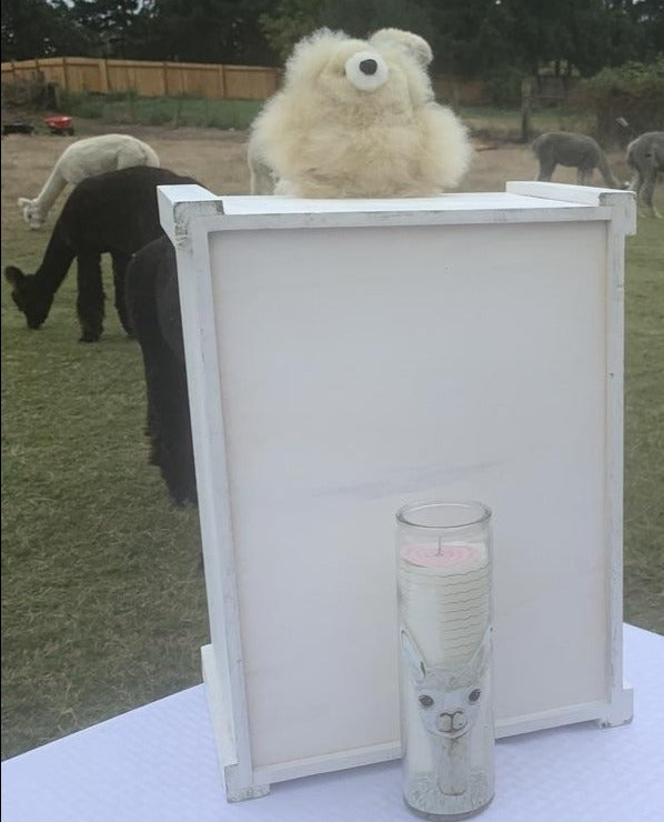 Tall Alpaca Cathedral Candle