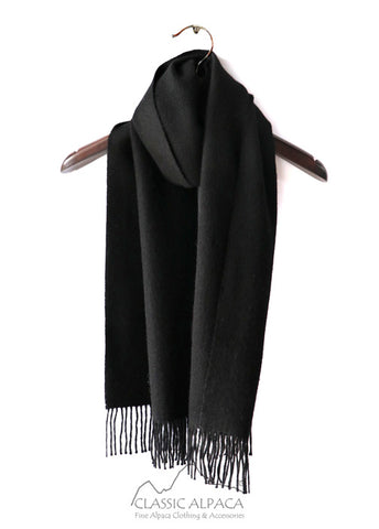 Woven & Brushed Baby Alpaca Scarf