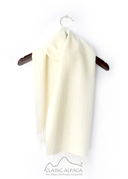 Woven & Brushed Baby Alpaca Scarf