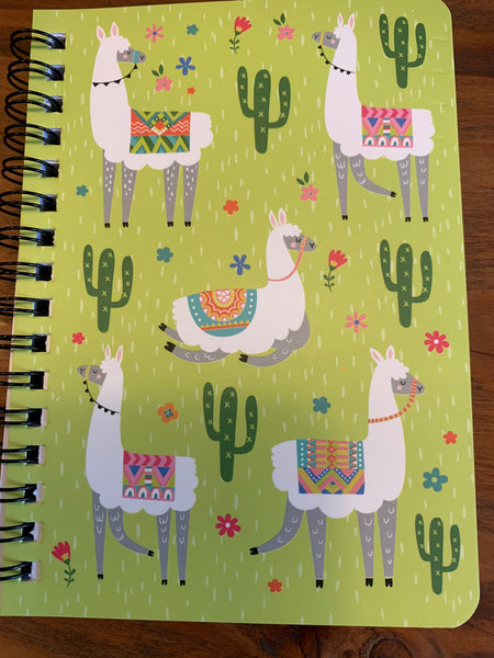 Llama Spiral Notebook 4x6"